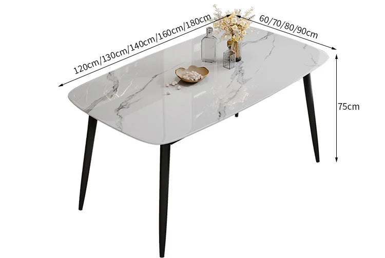 Minimalist Nordic Kitchen Table Design Slate Study Retro Dining Tables Modern Coffee Mesas De Jantar Small Furniture HD50CZ