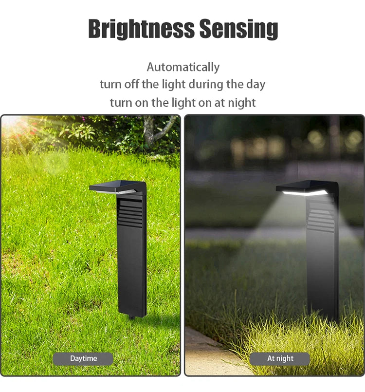 Waterproof LED Garden Lights Outdoor Decoration Lawn Lamp for Yard Pathway Landscape Bollard Solar Power Lighting