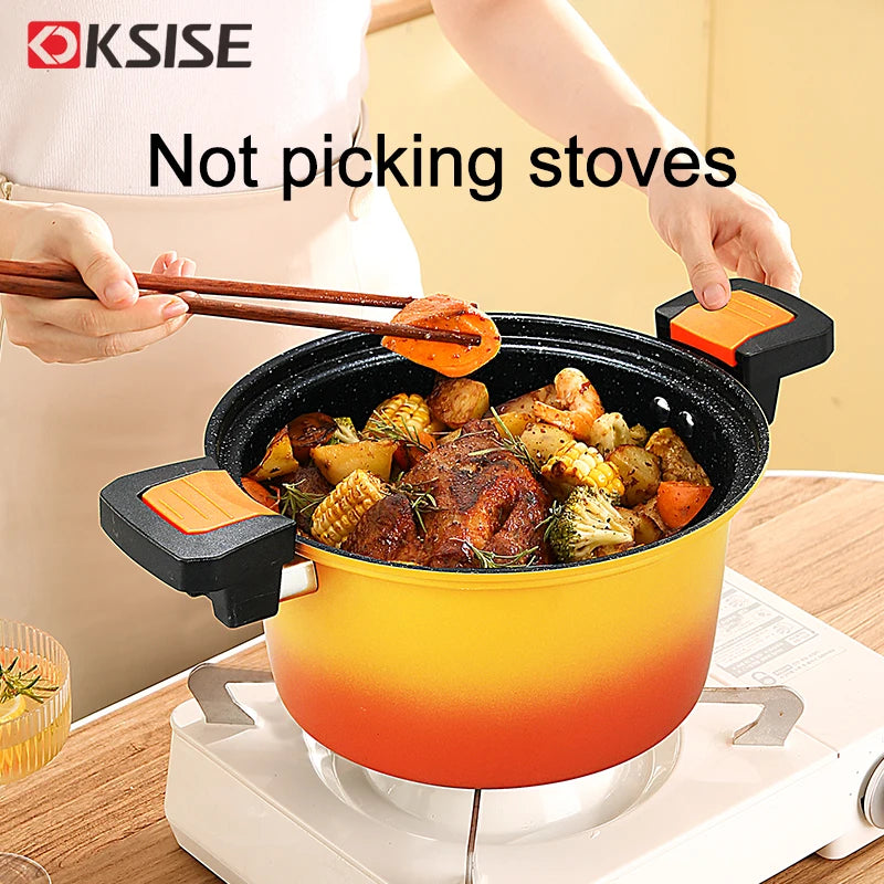 KSISE Brand Authentic Micro-Pressure Soup Pot & Cooking Pot - Non-Stick, Easy-to-Clean, Versatile, High-End, Stylish Cookware