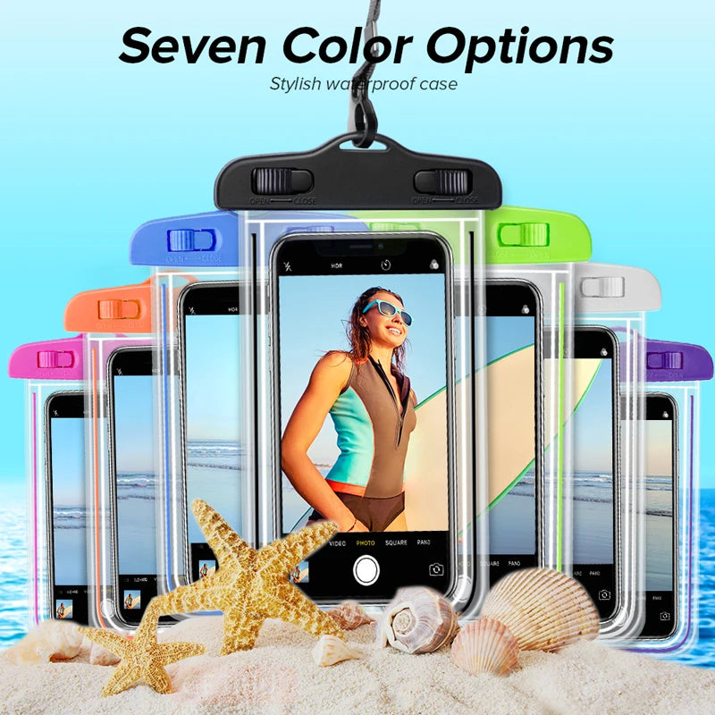 Waterproof Phone Case Swimming Water Proof Bag Universal Underwater Phone Protector Pouch PV Cover for iPhone 12 Pro Xs Max XR X