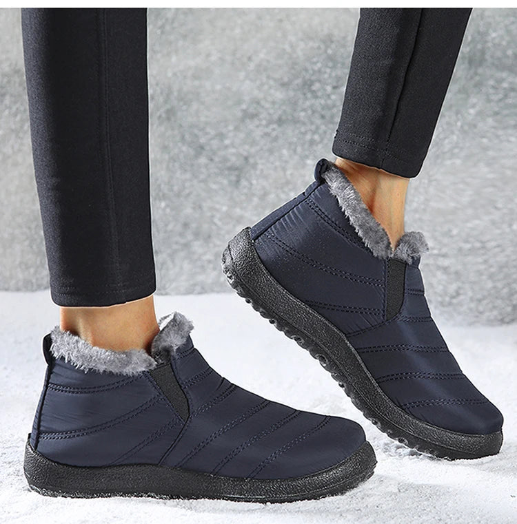 Platform Boots Women Snow Plush Shoes Woman Slip On Shoes New Ankle Boots Winter Boots For Women Lightweight Botas Mujer