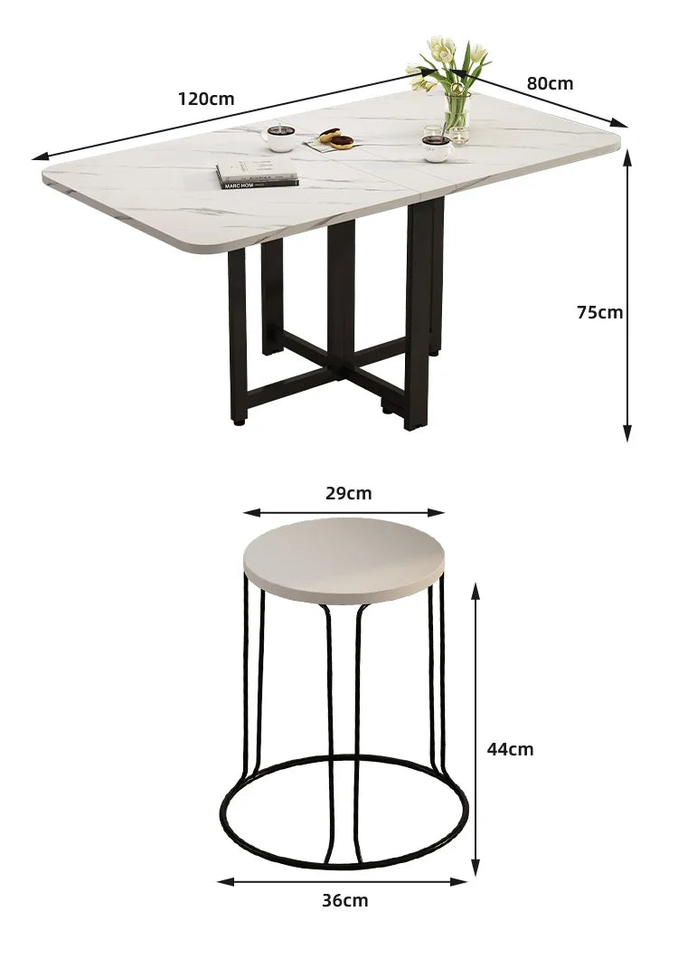 Design Portable Dining Tables Folding Nordic Balcony Modern Kitchen Table Simple Coffee Mesas De Jantar Small Furniture HD50CZ