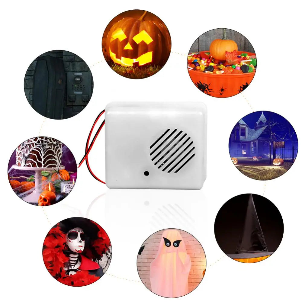 Sound Sensor Halloween Scream Speaker Horror Screaming Tricky Voice-activated Props Scary Sound Sensor For Party Decoration