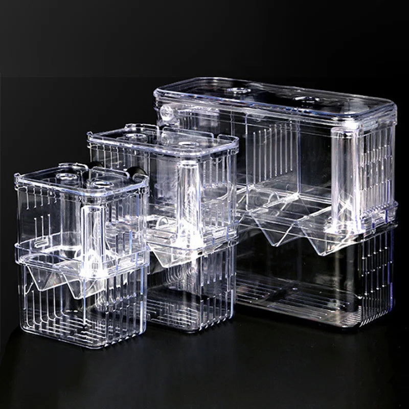 Multifunctional Fish Aquarium Fish Breeding Isolation Box High Clear Aquarium Breeder FishTank Double Guppies Hatching Incubator