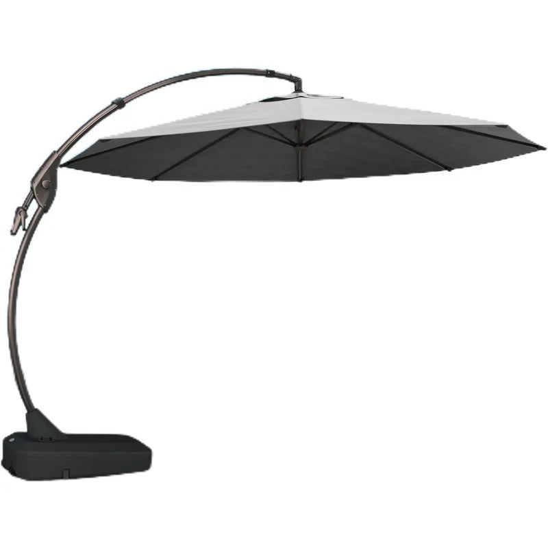 12 FT Sunbrella Cantilever Umbrella with Base Outdoor Aluminum Offset Umbrella Round Shade with Tilt Adjustment