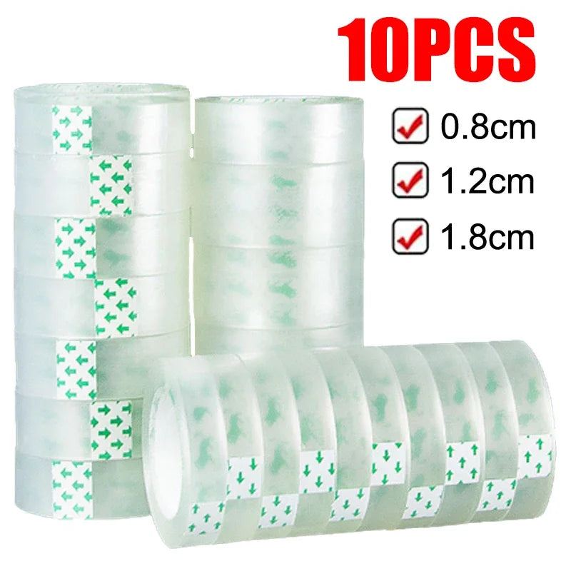 0.8CM 1.2CM 1.8CM Width Transaprent Tape Office School Supplies Multifuntion High-viscosity Sealant Packaging Adhesive Tapes