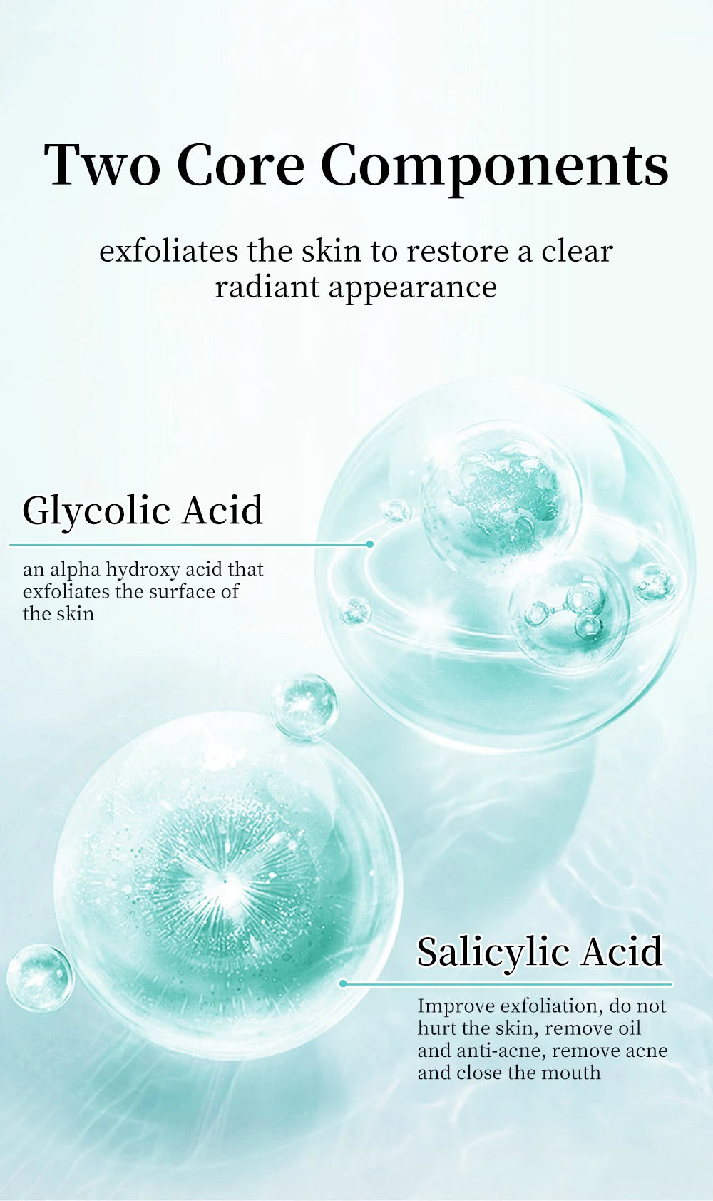 7% Glycolic Acid Essence Moisturizing Remover Acid Hydrating Liquid Fruit Acid Toner Facial Skin Care 250ml