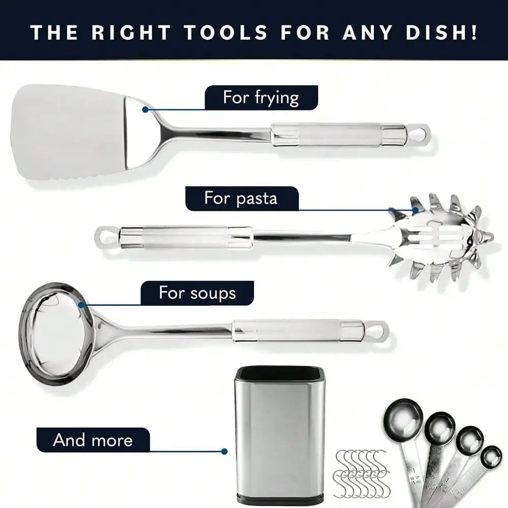 32-Piece Stainless Steel Kitchen Utensil Set – The Ultimate Cooking