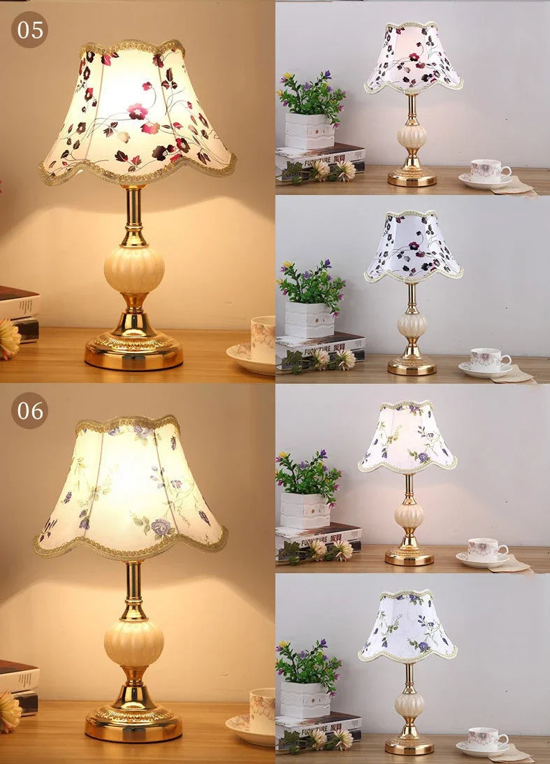 Retro Luxury Glass Iron Art Table Lamp Bedroom Decoration Bedhead Night Lamp Simple Classic Living Room Study Bedroom Desk Light