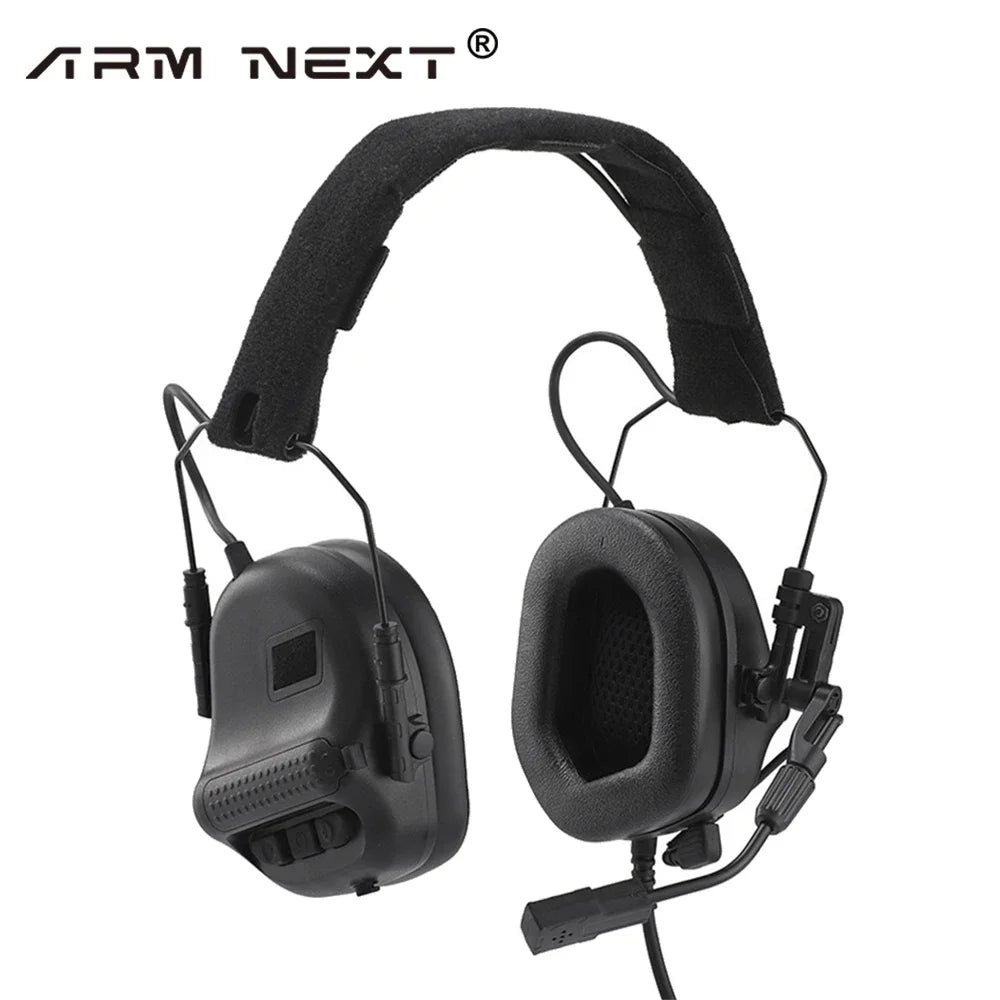 ARM NEXT F10 Electronic Tactical Headphones with Kenwood PTT Adapter Shooting Protection Professional Noise Canceling Earmuffs