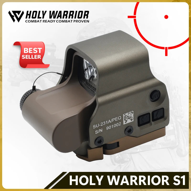 Holy Warrior SHW1 Silver coated glass EQTECH EXP-S3 Holographic sight red dot Hunting or airsoft GBB AEG use Full detail restore