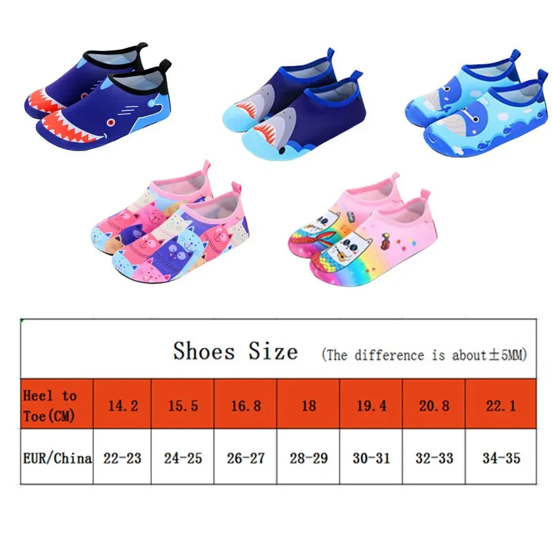 Boy Girl Breathable Lightweight Barefoot Beach Aqua Shoe Children Upstream Water Shoes Quick Dry Non-Slip Seaside Swimming Shoe