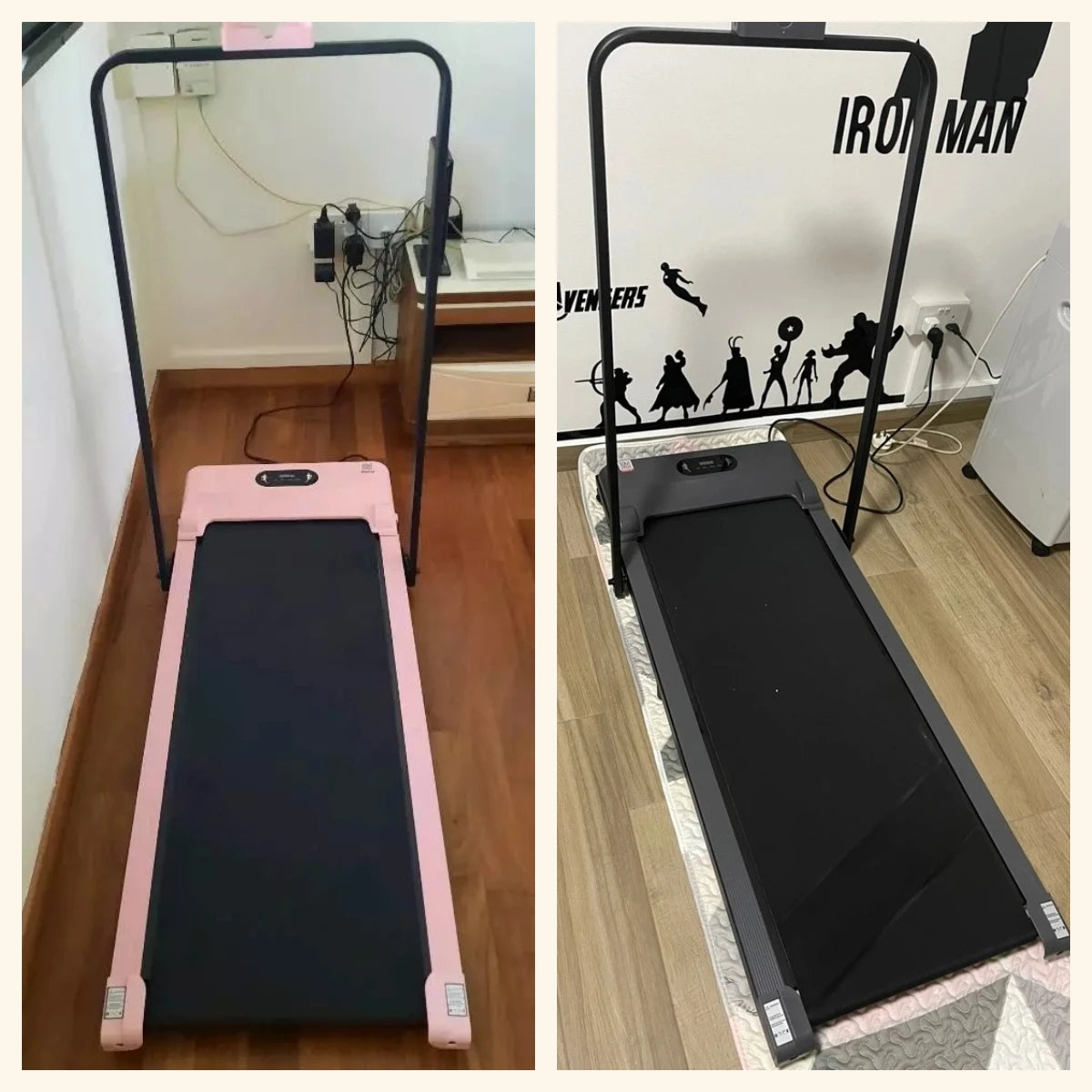 Under Desk Treadmill Motorised Treadmill Portable Walking Running Pad Flat Slim Machine with Remote Control LCD Display