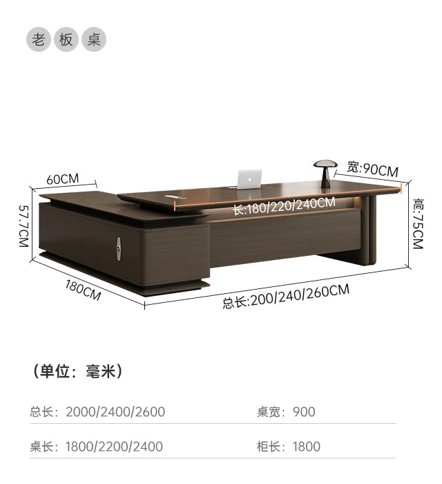 Drawers Organizers Office Desk Supplies Luxury European Floor Computer Desks L Shaped Monitor Mesa Escritorio Modern Furniture