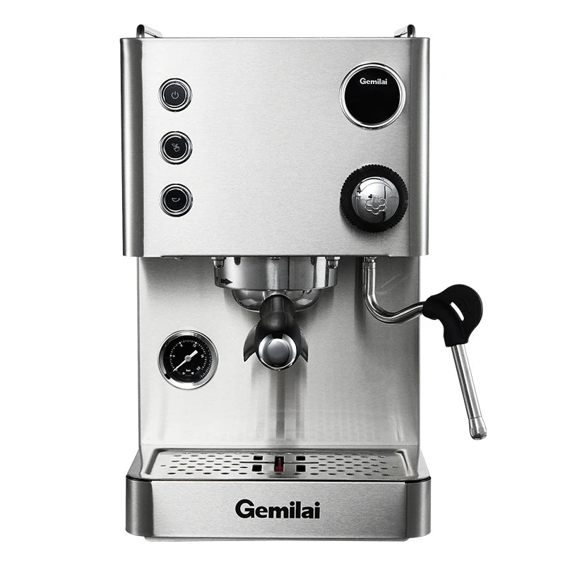 New CRM3007L Luxury 2 In 1 With Milk Frother Small Professional Latte Cappuccino Espresso Coffee Maker Machine