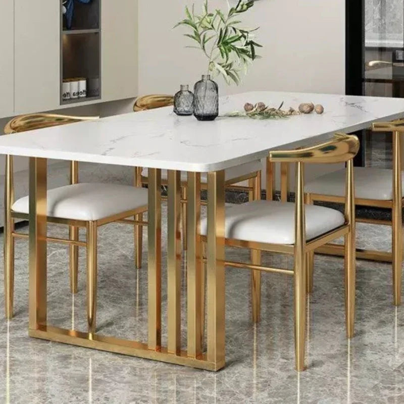 Simple Luxury Dining Table Nordic Slate Poker Coffee Living Room Table Modern Receptionist Mesa Comedor Furnitures HD50CZ