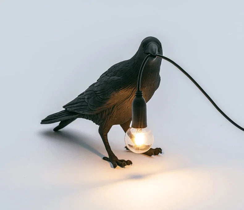 Resin Lucky Bird Crow Wall Lamp Table Lamp Night Light Bedroom Bedside Living Room Wall Lamp Home Decoration