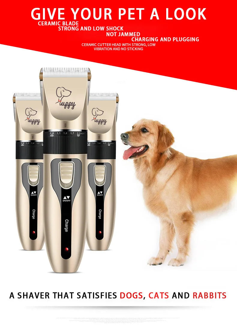 Pet Clipper Grooming Kit Rechargeable Pet Hair Trimmer Shaver Haircut Set For Cat Dog Hair Cutting Remover Machine Professional