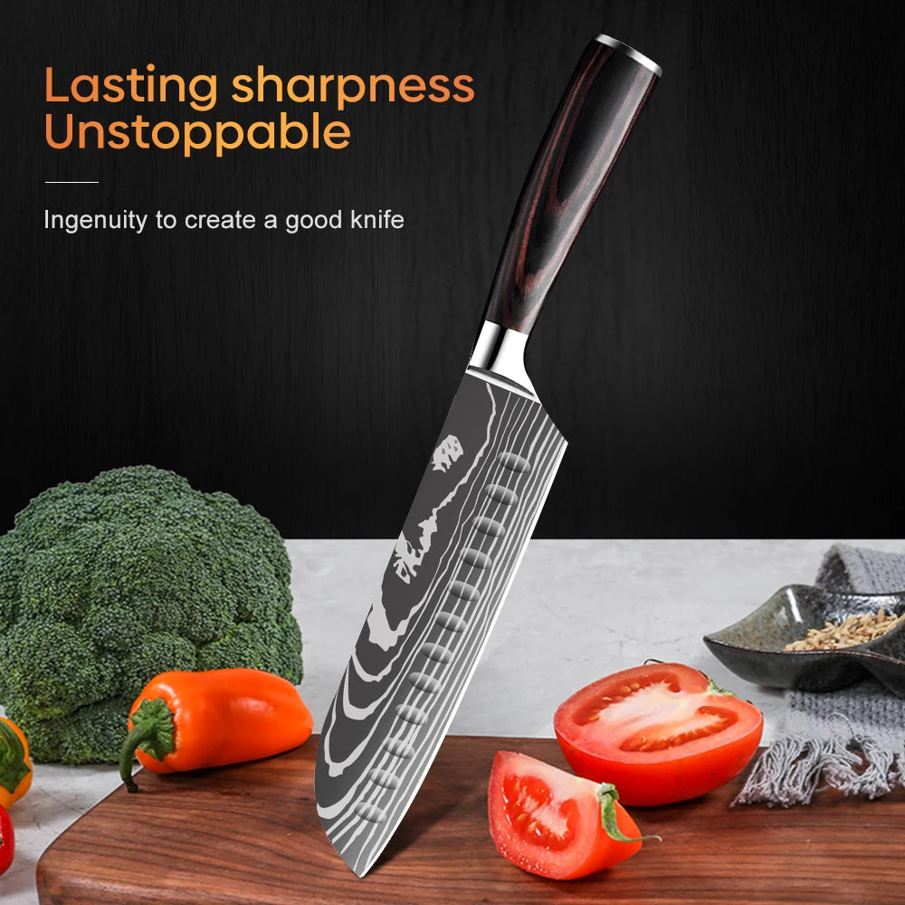 7-Inch Santoku Knife – Precision Cutting with Razor-Sharp Edge