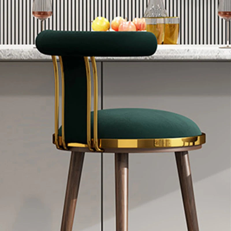 Luxury Manicure Bar Stools Designer Counter Kitchen Salon Chairs Relaxing Cafe Reception Cadeiras De Jantar Bar Furniture TD50DC