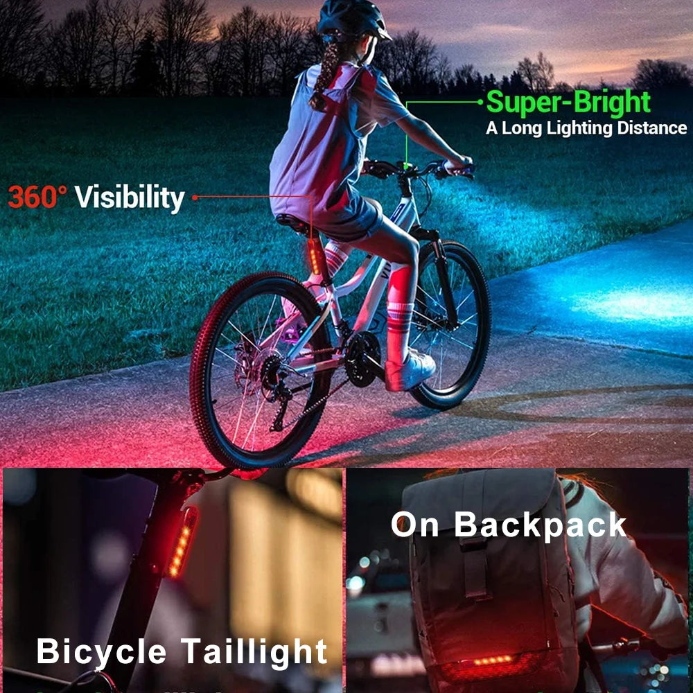 Bicycle Light 2T6 LED Front USB Rechargeable MTB Mountain Bicycle Lamp Bike lights Headlight Flashlight Cycling Accessories Tail