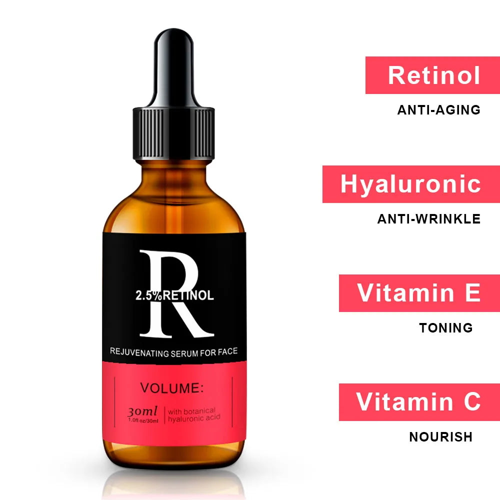 ENVISHA Retinol Facial Serum Hyaluronic Acid Vitamin C Anti-Wrinkle Aging Whitening Skin Care Shrinking Pores Moisturizing