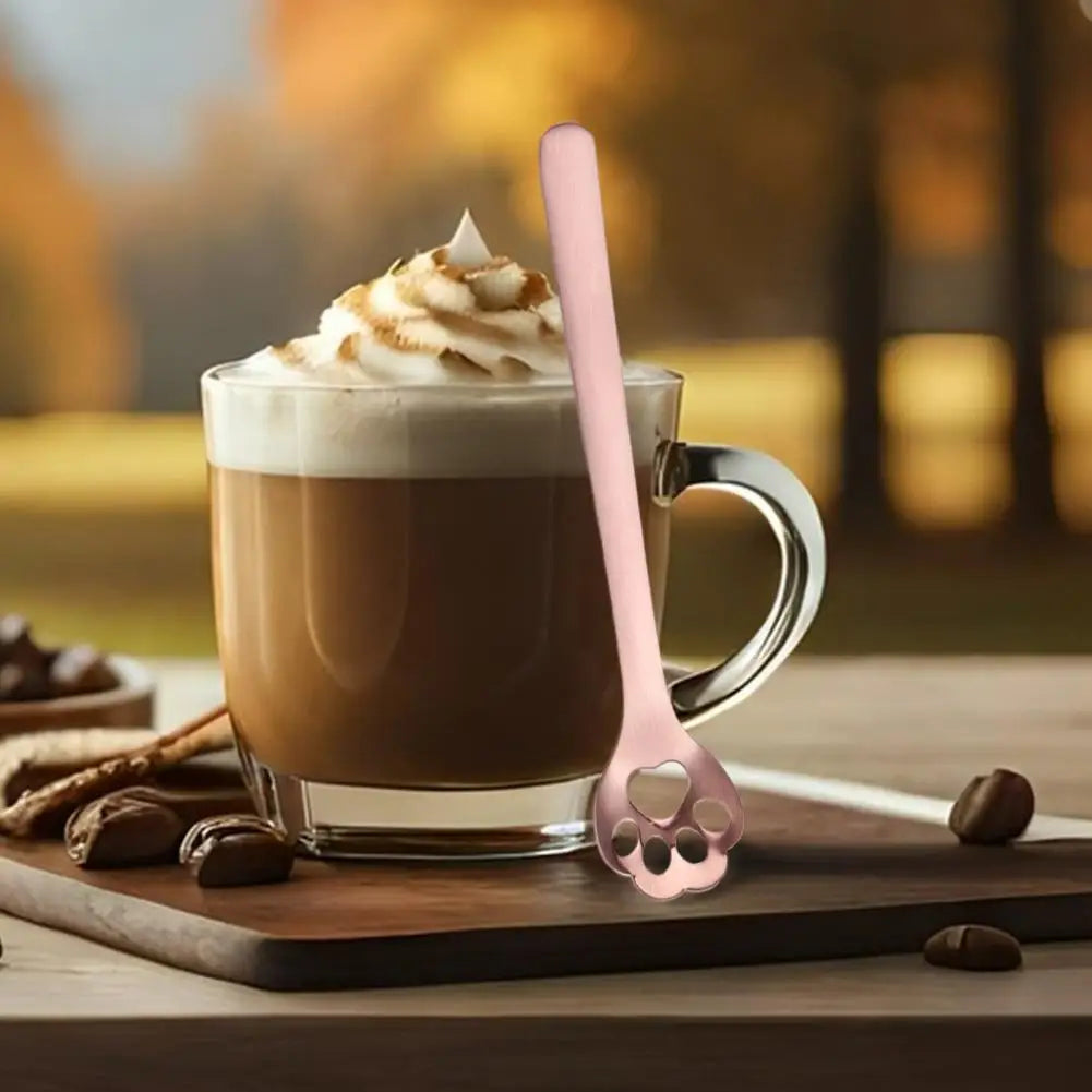 Safe Stainless Steel Utensil Stainless Steel Cat Claw Coffee Spoons Cute Paw Design for Tea Coffee Ice Cream for Desserts