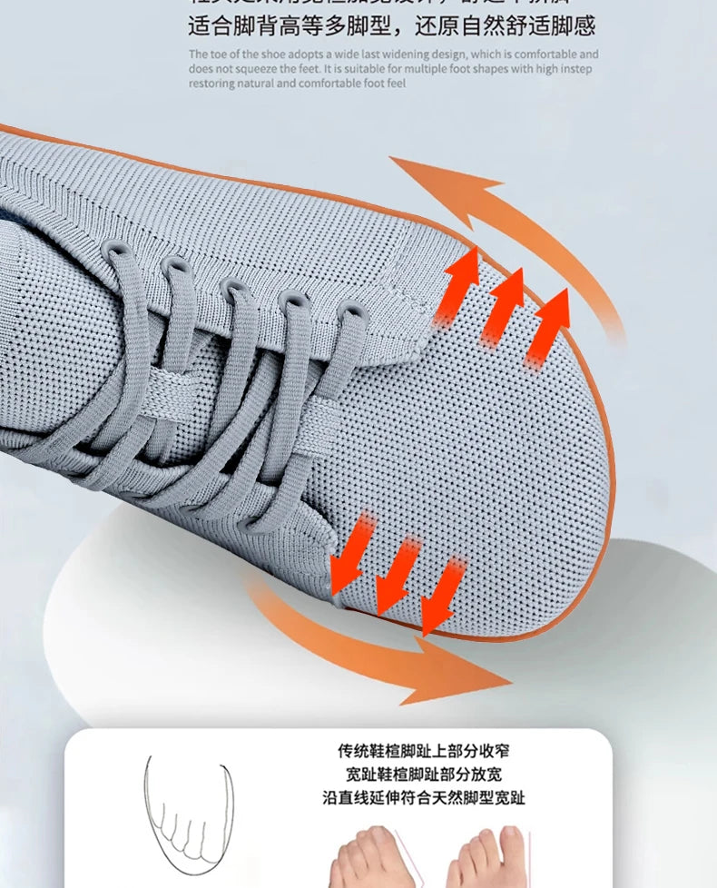 Men's Minimalist Barefoot Sneakers Wide Fit Zero Drop Sole Optimal Relaxation Men's Cross Trainer Barefoot Shoes Sneakers