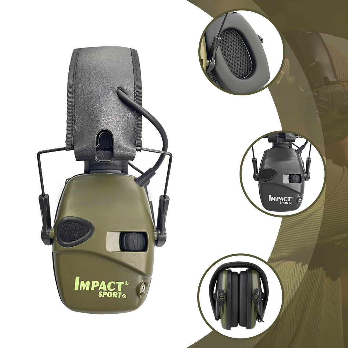 New Impact Sport Tactical Headset Shooting Hunting Ear protector  Headphones Sound Amplification Electronic Noise Damper