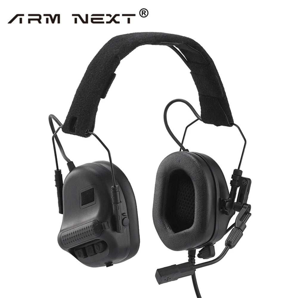 ARM NEXT Tactical Intercom Earmuff Shooting Passive Noise Canceling Earmuff Slim Hearing Protector Defender Non-Picking