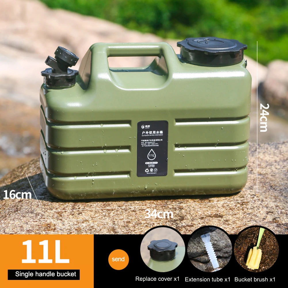 11L/12L Large Water Tank Outdoor Water Bin with Faucet & USB Rechargeable Electric Water Pump Water Tank for Camping Fishing