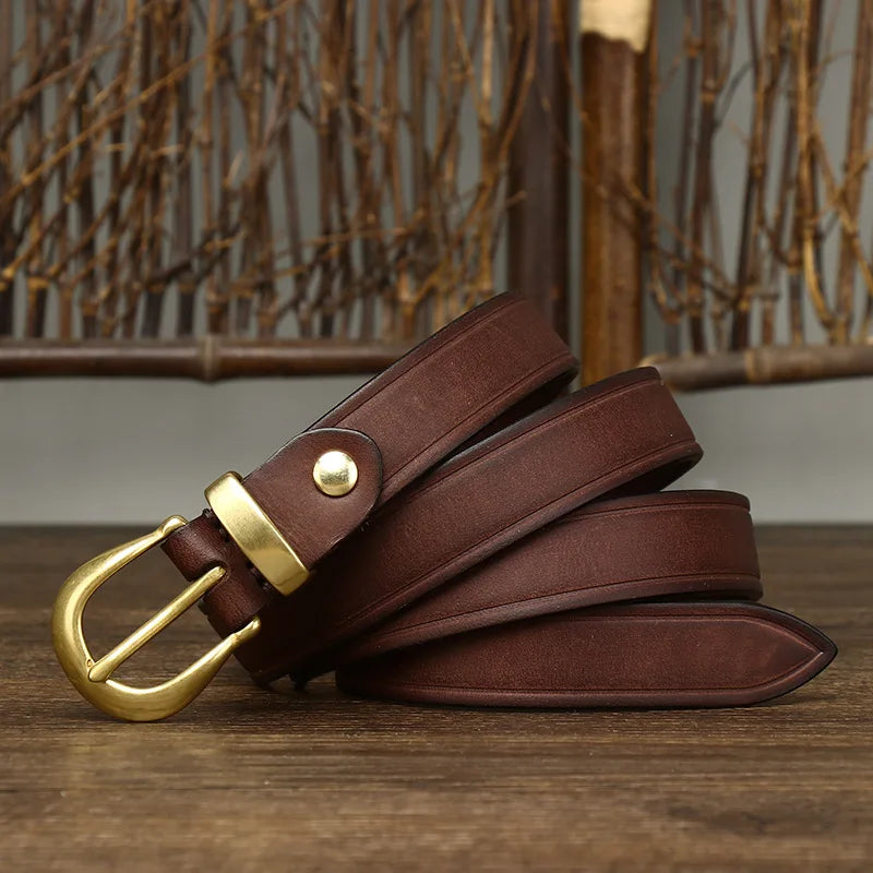 Elegant Cowhide Fashion Belt