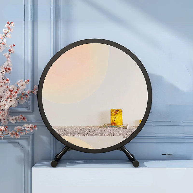 Modern Decorative Mirrors Living Room Vintage Standing Round Decorative Mirror Kawaii Makeup Espelhos Wall Decoration Items