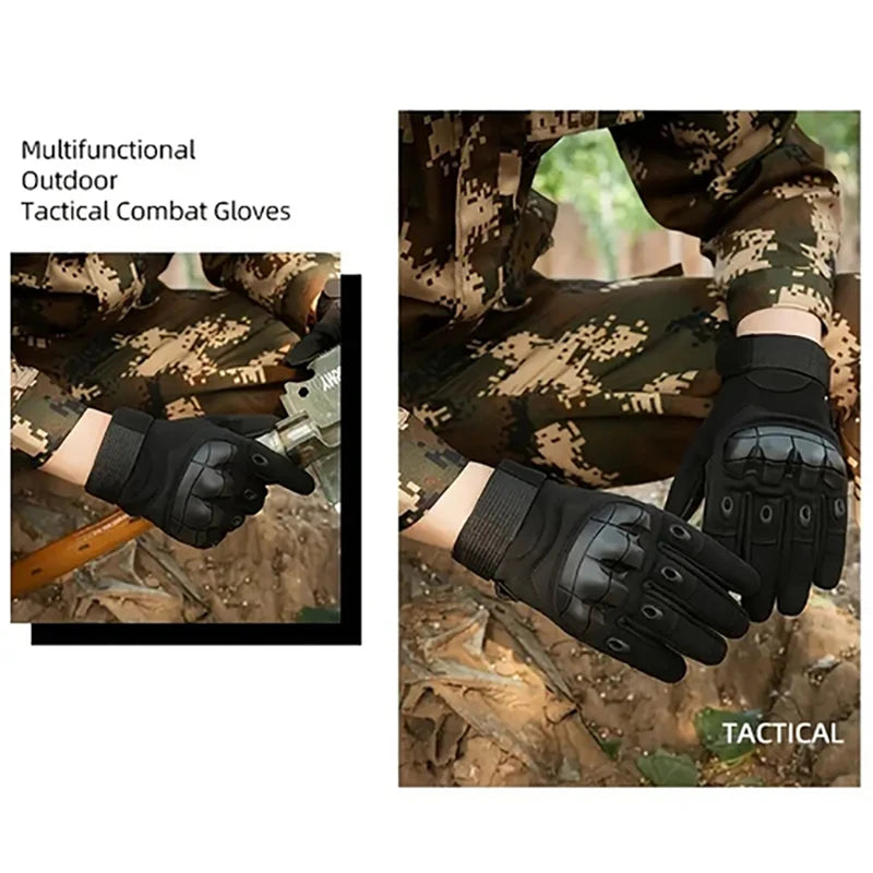 Outdoor Motorcycle Tactical Gloves MTB Cycling Sports Training Gloves Non-Slip Fitness Full Finger Tactical Glove for Men Women