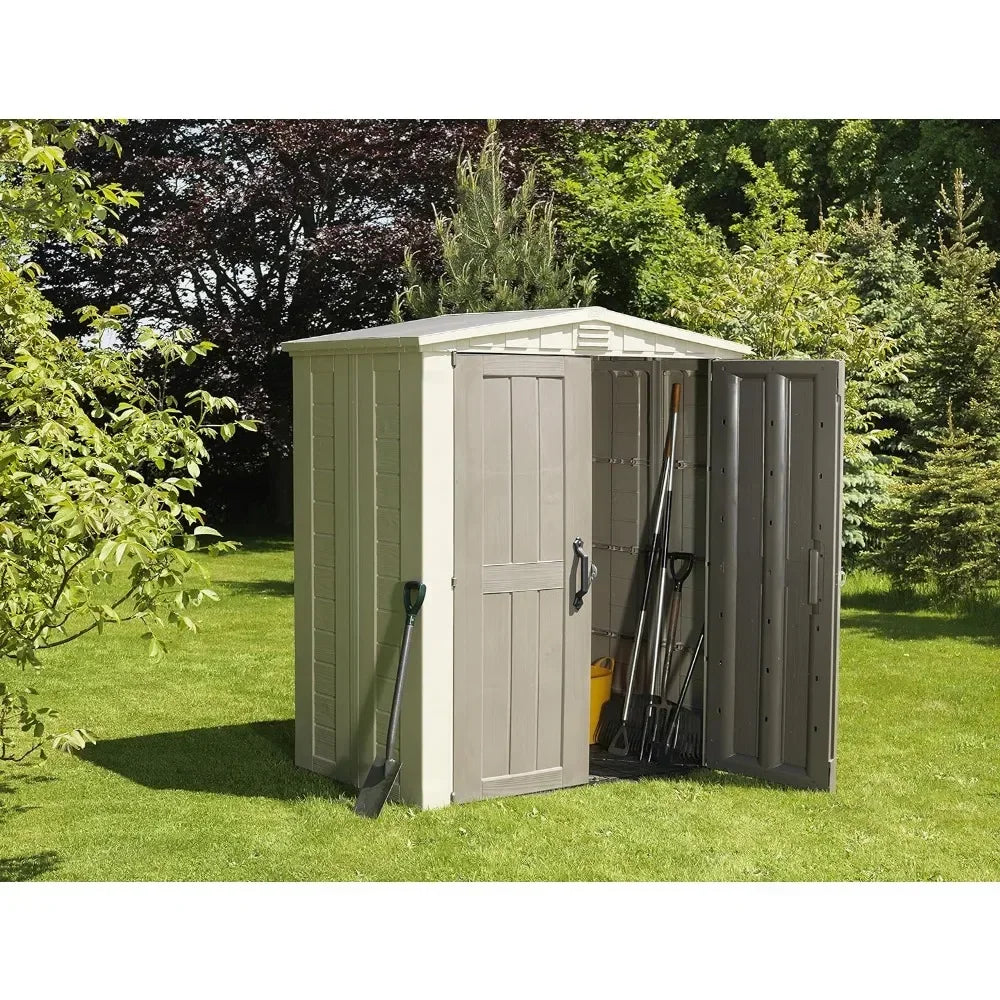 Factor 6x3 Outdoor Storage Shed Kit-Perfect to Store Patio Furniture, Garden Tools Bike Accessories, Beach Chairs