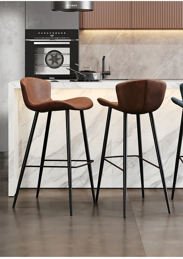 Height Counter Bar Stools Dining Relaxing Living Room Minimalist Designer Chair Office Breakfast Banqueta Bar Furniture TD50DC