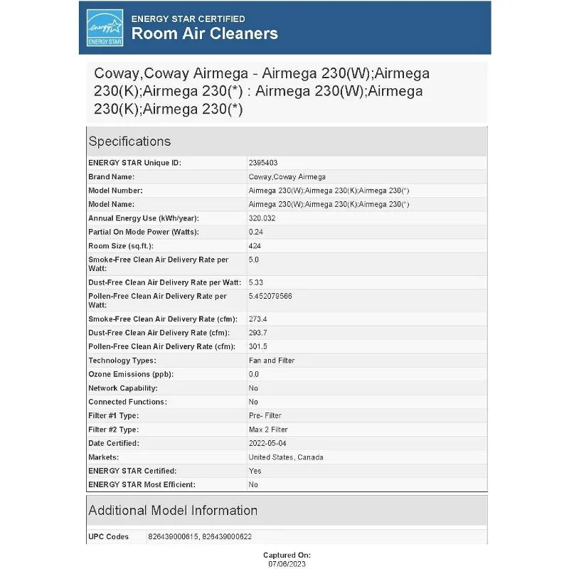 COWAY Air Purifiers for Home Bedroom   Washable Filter,   Air Purifier with Air Quality Monitor, Cleaning Appliances