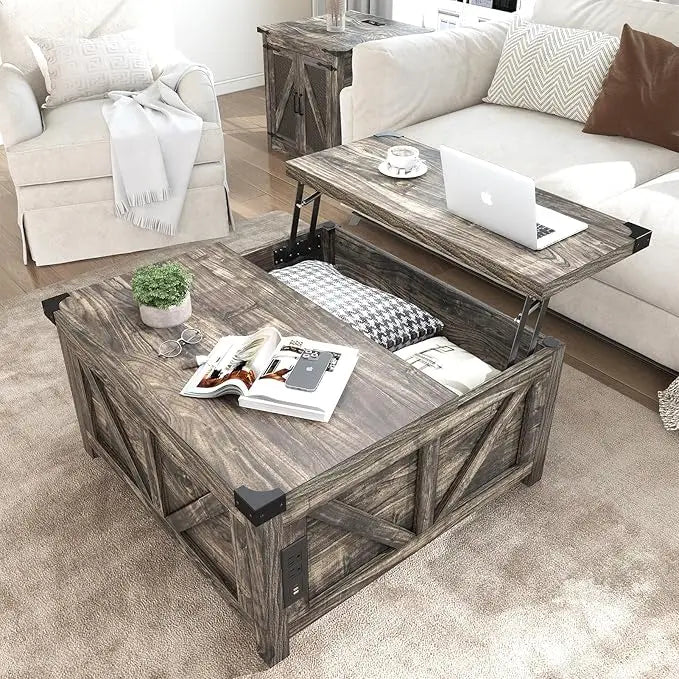 White Square Farmhouse Coffee Table