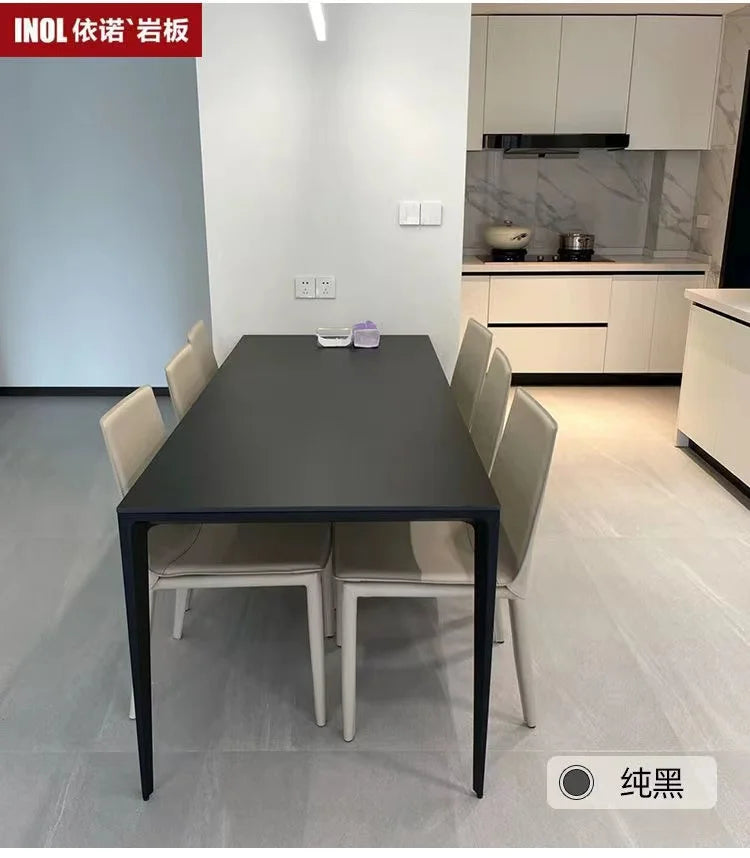 Simple Slate Dining Table Minimalist Nordic Coffee Modern Bar Tables Design Receptionist Muebles Cocina Kitchen Furniture HD50CZ