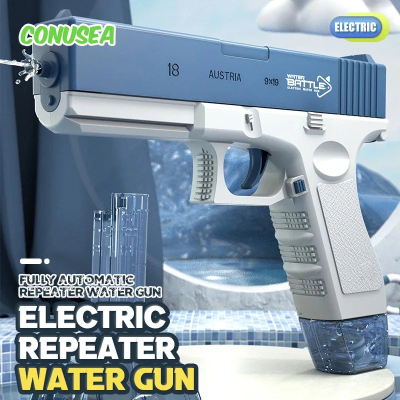 Automatic Water Gun Pistol Electric Portable Guns Children Pool Beach Outdoor games Fight Shooting Squirt Toys for Boys Kid