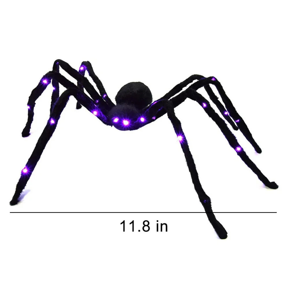 Light-up Spider Halloween Decoration,Big Lighted Spider for Scary Halloween Outdoor Indoor Yard Home Party Haunted House Décor