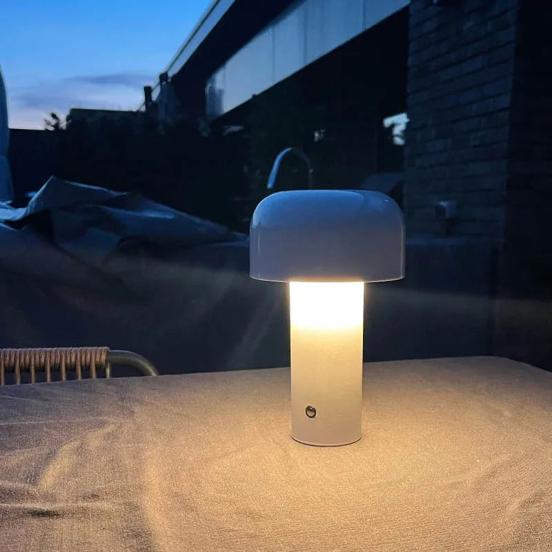 Italian Mushroom Table Lamp Portable Wireless Touch Rechargeable Night Lamp USB Desk Lamp Desktop Decoration Bedroom Night Light