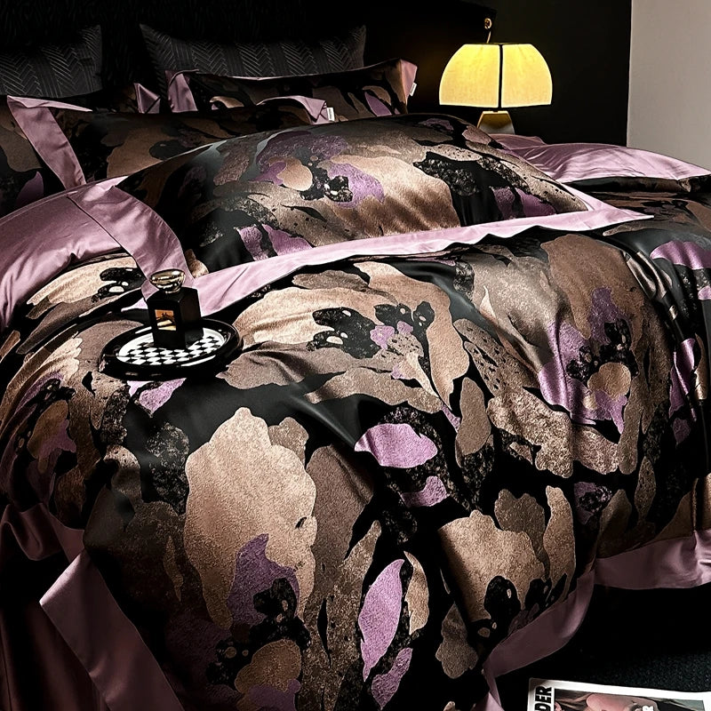 Luxury Jacquard Duvet Cover Set – 4-Piece Bedding Collection