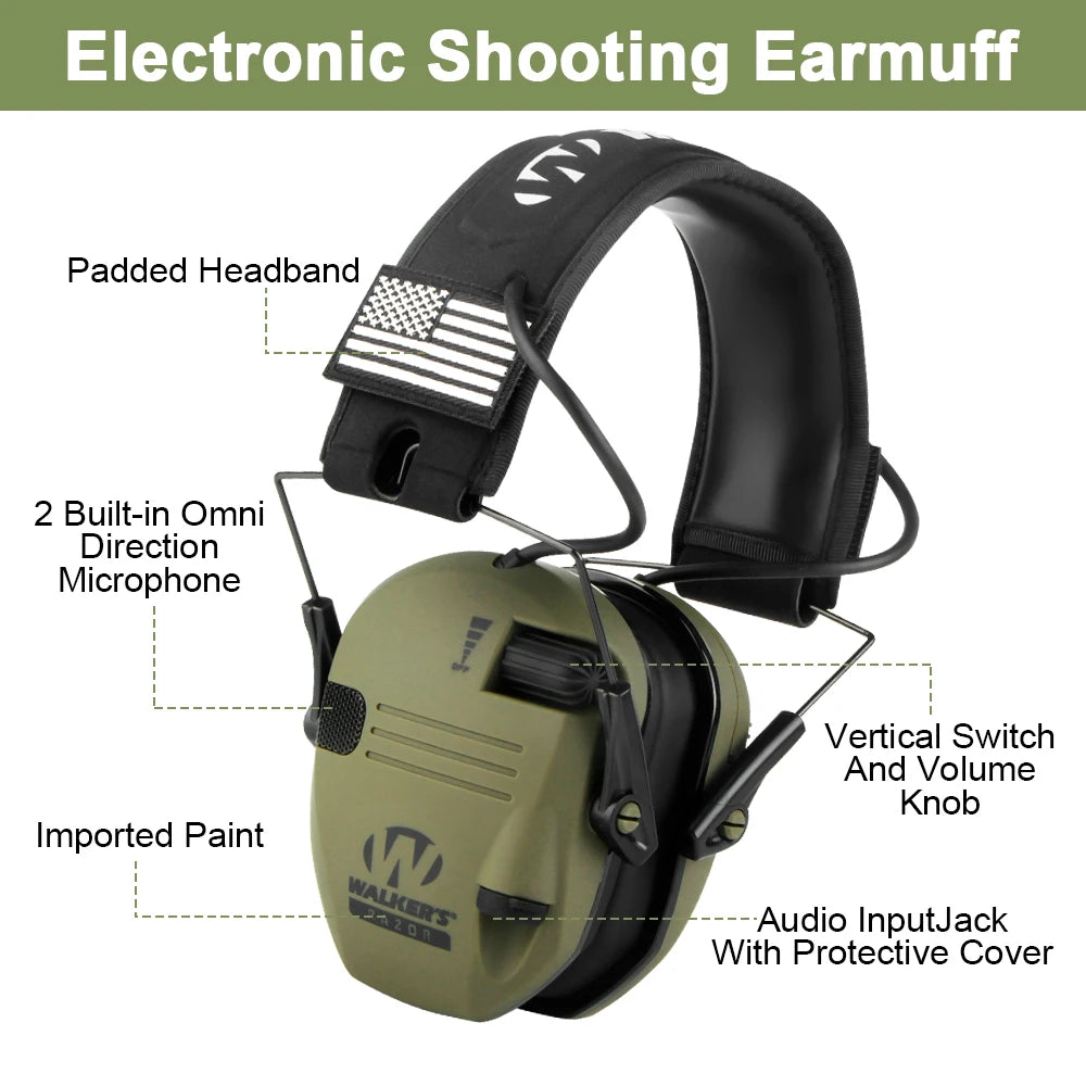 Original Tactical Electronic Shooting Earmuff Outdoor Sports Anti-noise Headset Impact Sound Amplification Hearing