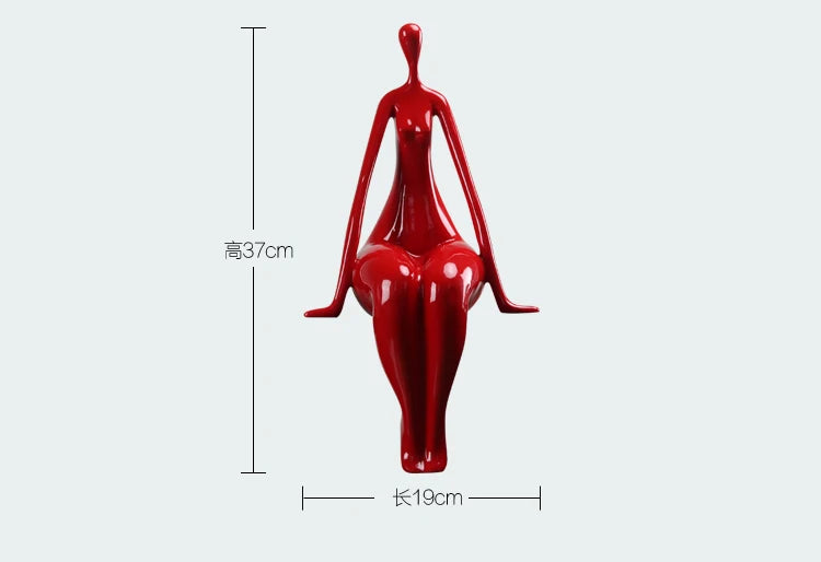 Modern Resin Creative Beauty Body Sculpture Crafts Resin Yoga Girl Character Luxury Figurines High-end Gifts Home Decoration