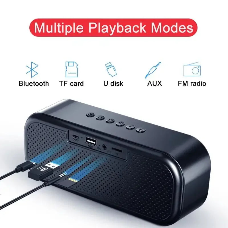 Alarm Clock Wireless Dual-speaker 3D Stereo Sound Bluetooth Speaker HIFI RGB Lights USB Sound Box Outdoor Portable Subwoofer AUX