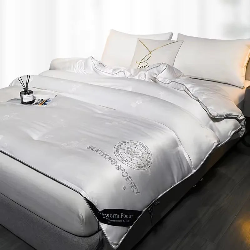 Luxury Quilted Silk Cotton Comforter