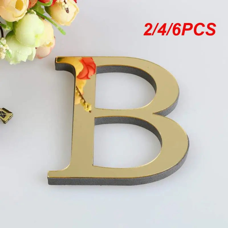 2/4/6PCS Multi-function Decorative Wallpaper Durable Modern Home Wall Art Statement Letter Sticker Popular Eye-catching Smooth