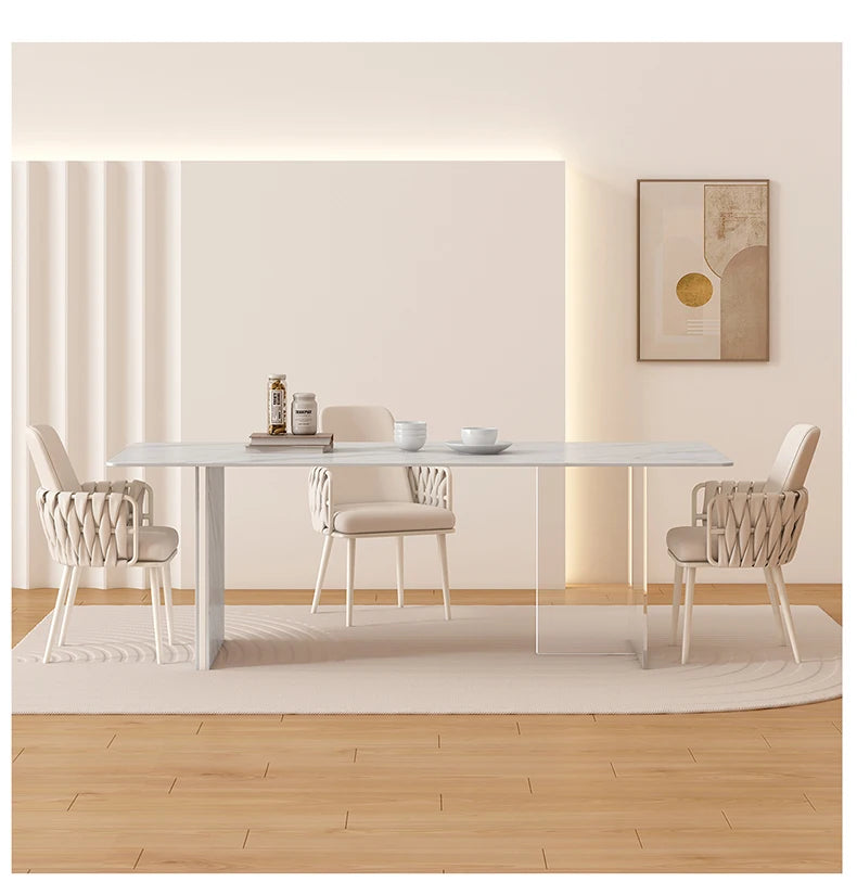 Nordic Simple Kitchen Table White Modern Coffee Design Dining Tables Slate Minimalist Mesas De Jantar Small Furniture HD50CZ