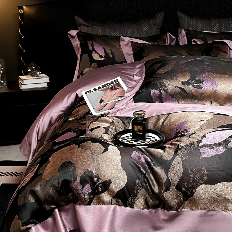 Luxury Jacquard Duvet Cover Set – 4-Piece Bedding Collection